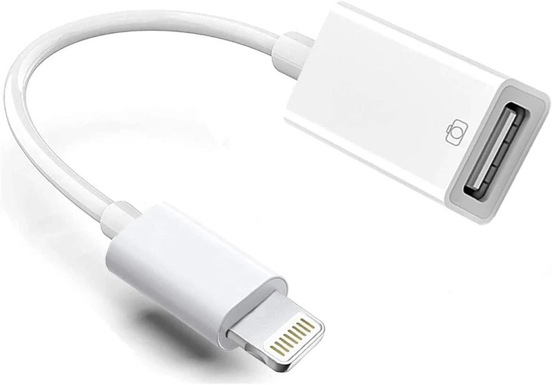 Lightning to USB Camera Adapter, Apple Mfi Certified USB 3.0 OTG Dongle Cord for