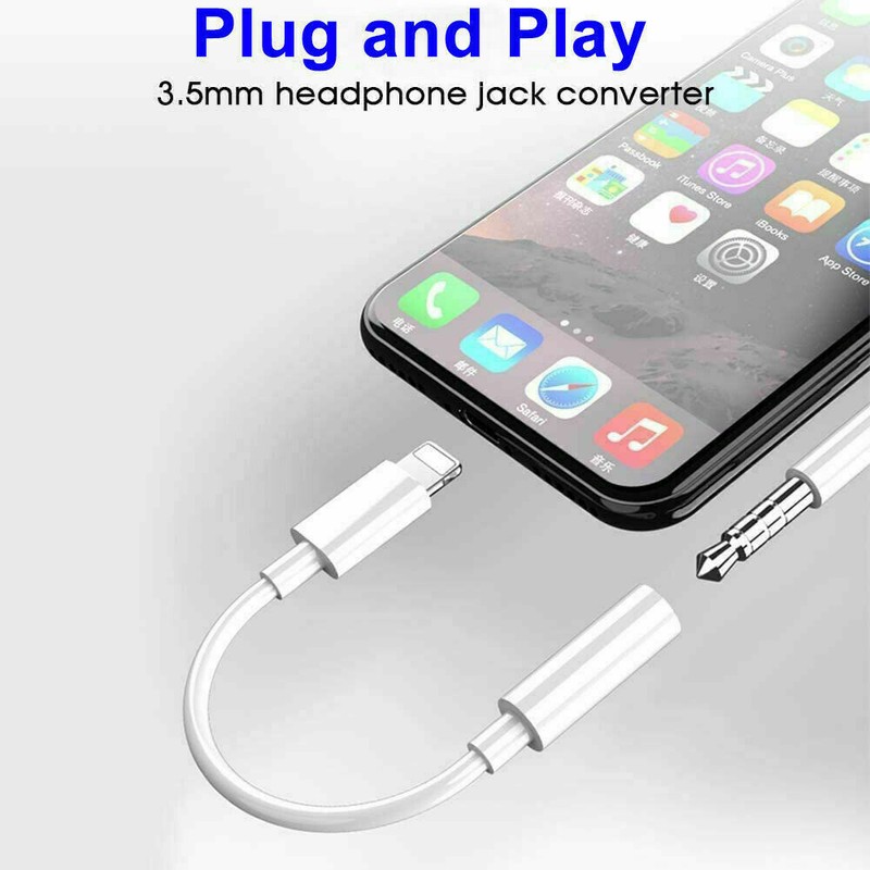 3 Pack For iPhone Headphone Jack Adapter 3.5mm Aux Cable Earphone Cord Converter gallery