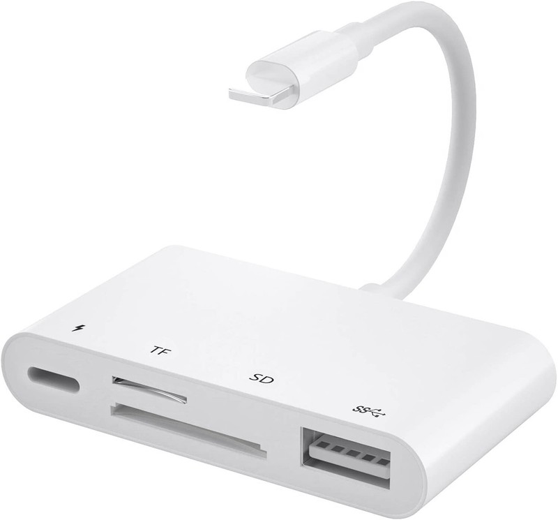 for Apple iPhone/iPod to 4 Ports – Type C Charging, SD/TF Card Slot, USB 3.0