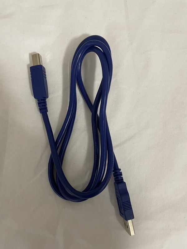 USB 2.0 Blue Printer Cable A-Male to B-Male Cord 3 Feet – e519