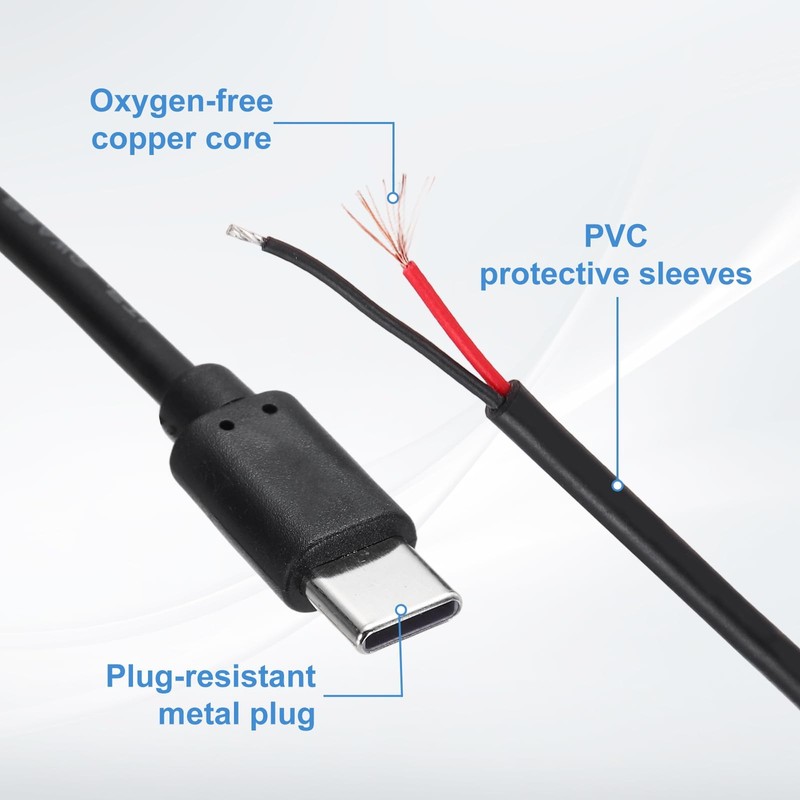 MECCANIXITY USB C to DC Power Cable 12V 3A 36W 5.5x2.1mm 6.6ft USB C to DC Ba... gallery