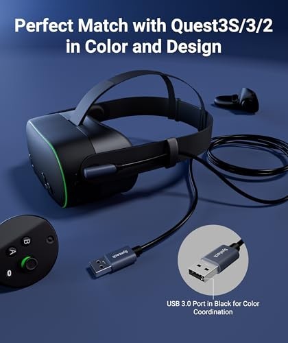 16FT USB 3.0 Link Cable for Oculus Quest 3/2, Pico 4, VR PC Data Transfer, Black gallery