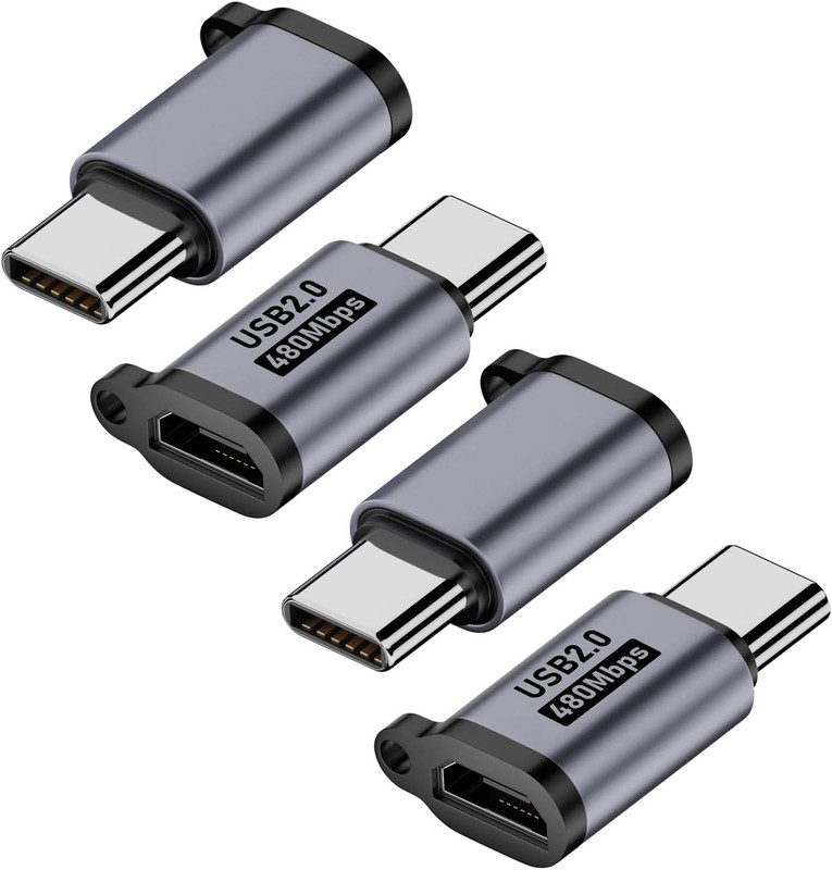 Adaptador Micro USB a USB C 4 Piezas Micro USB Hembra a USB C Macho Carga Datos