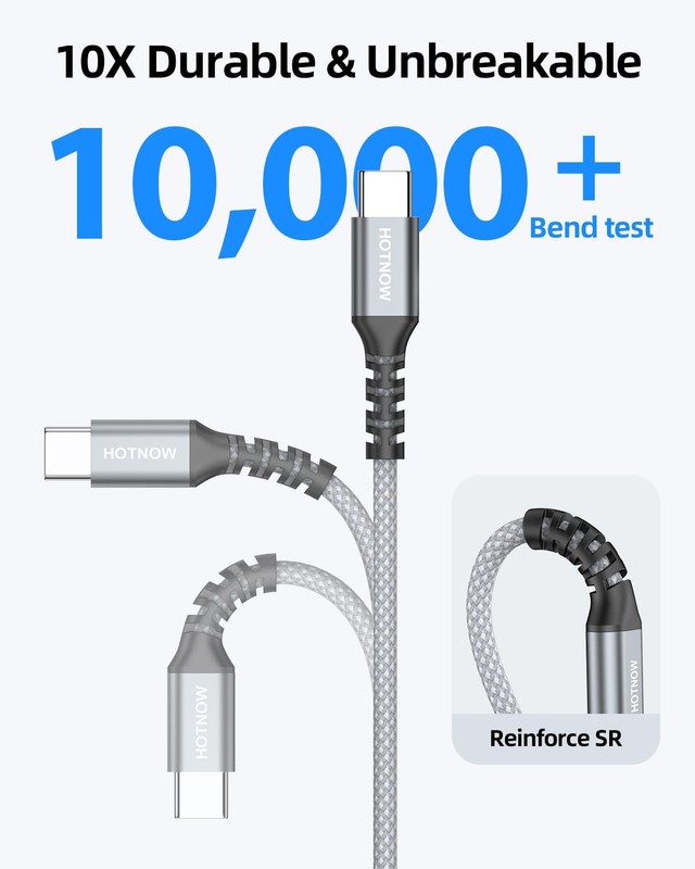 3 Pack Short USB C to C Cable 6 inch Type C 0.5FT Fast Charging Power Cord gallery