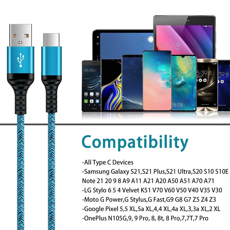 Charger Cord Fast Charging USB Cable Android Charger Cables 6FT 2Pack for Sam... gallery