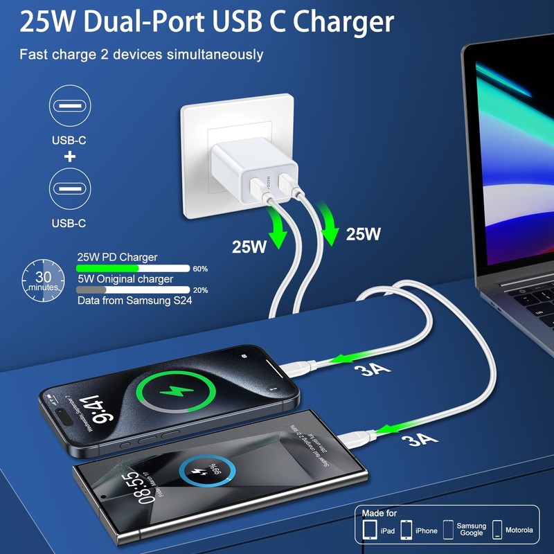 Fast Charging USB C Charger Cord Android For Samsung Galaxy A17 Cable Wire gallery