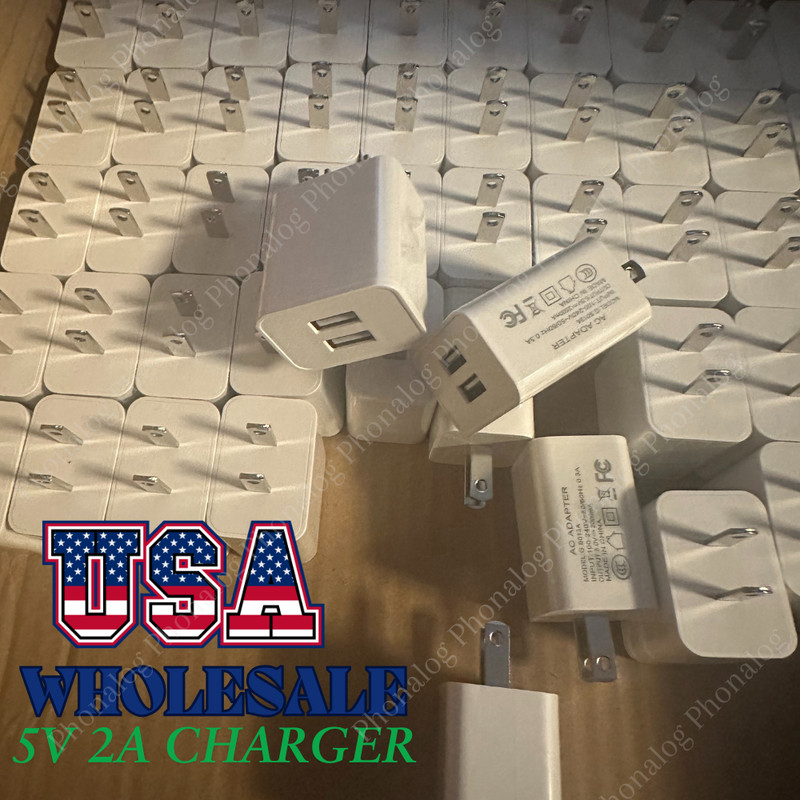 5V 2A Fast Wall Charger Dual USB Power Adapter Block Lot For iPhone Samsung LG