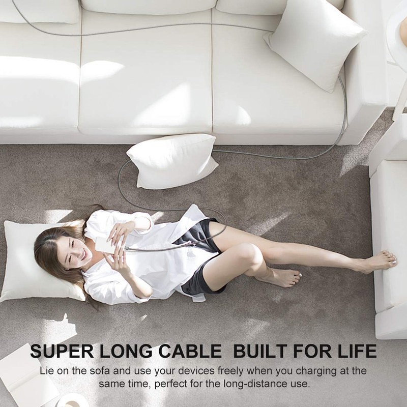 CLEEFUN Long USB C Cable 20ft, USB to USB-C Charging Cable - 20 Foot Type C Char gallery