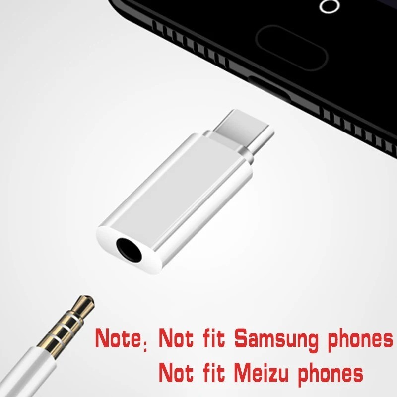 USB-C Type C Adapter Port to 3.5MM Aux Audio Jack Earphone Headphone Car Lot us gallery