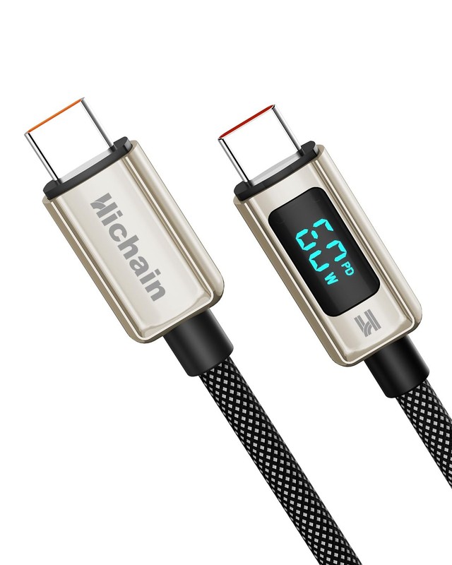 6FT USB C to USB C Cable Fast Charge, Silver Zinc Alloy & Nylon Braided Cable…