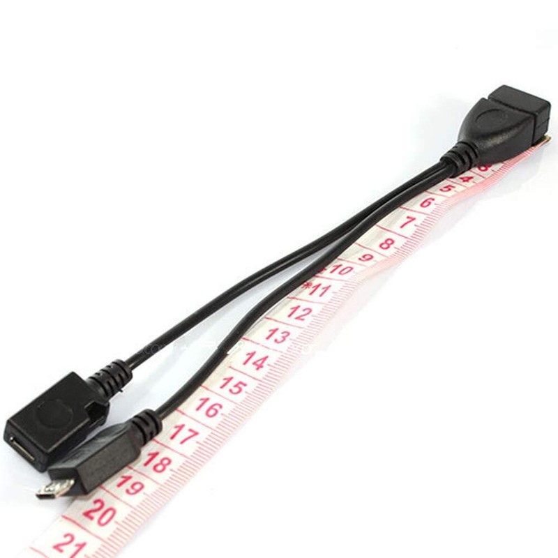 Micro USB Splitter Cable OTG Power Female to Male 5 Pin Adapter Converter gallery