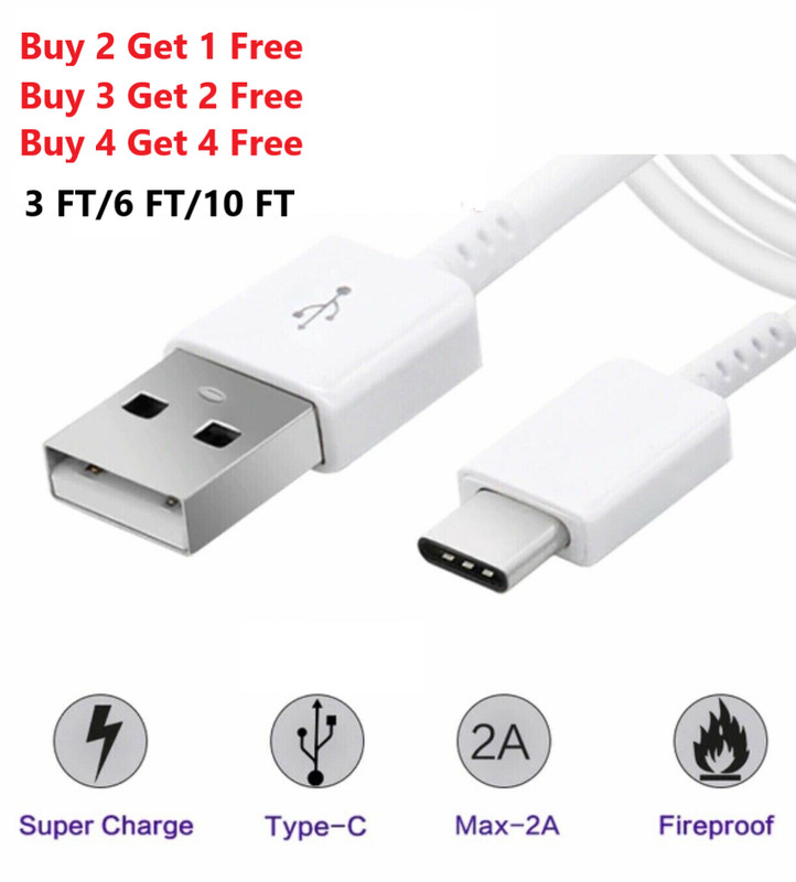 For LG G8X Dual Screen G8 G7 G6 G5 Stylo 4 ThinQ USB Type C Fast Charger Cable
