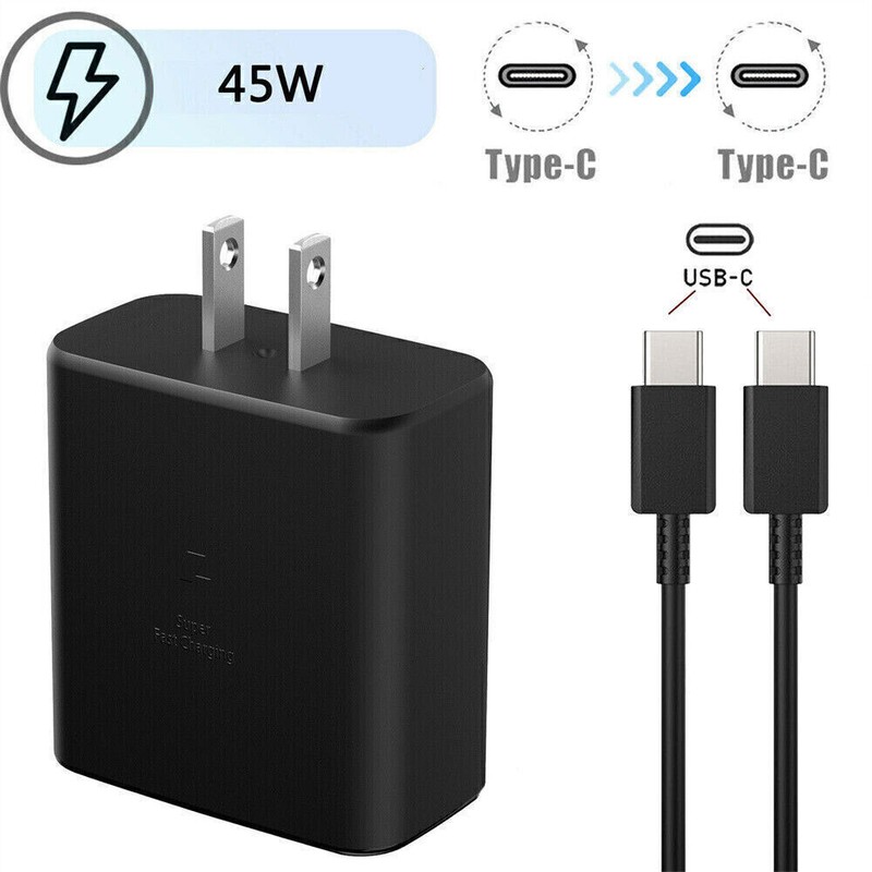 45W USB C Super Fast Wall Charger & 6FT Cable Fit Samsung Galaxy S24 S23 S22