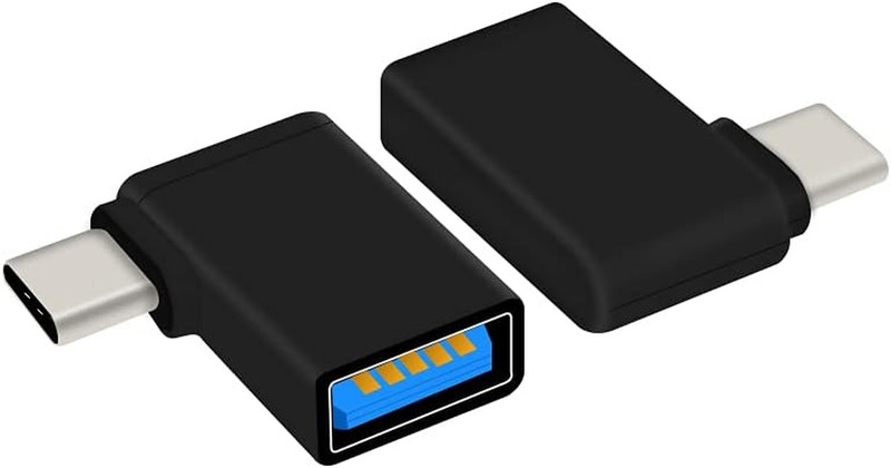 Right Angle USB-C to USB 3.0 Adapter 2 Pack, 90° Type-C Male to USB-A Female OTG gallery