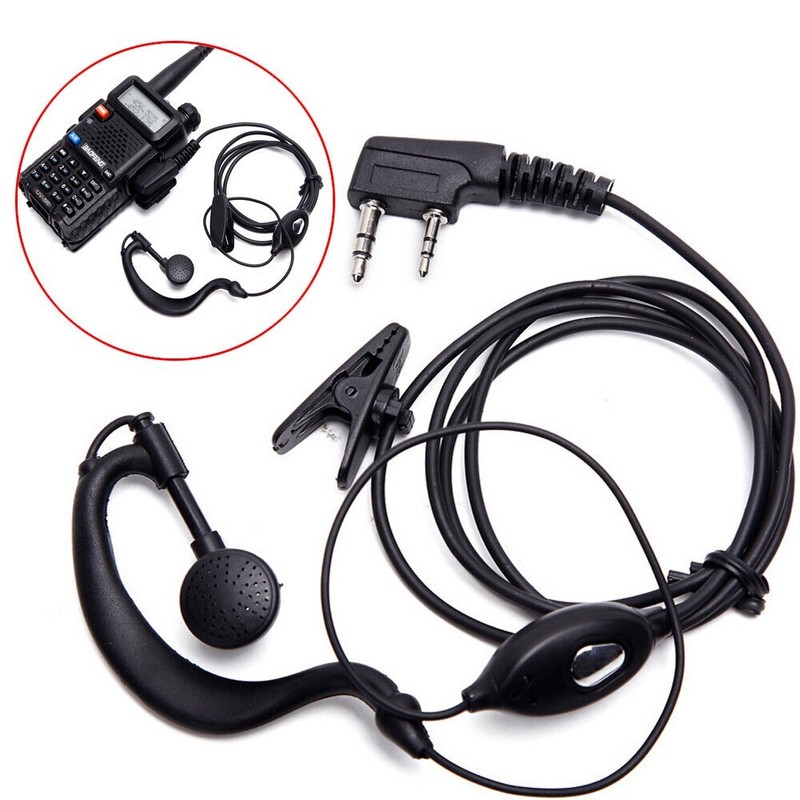 2 PCS 2PIN Headset Earpiece Mic fit Baofeng/QUANSHENG/PUXING Radio Walkie Talkie gallery