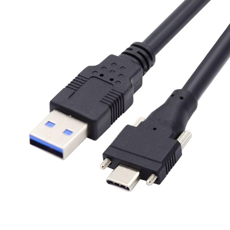 USB 3.0 to USB Dual Locking Connector Data Cable with Panel Mount Screw for I…