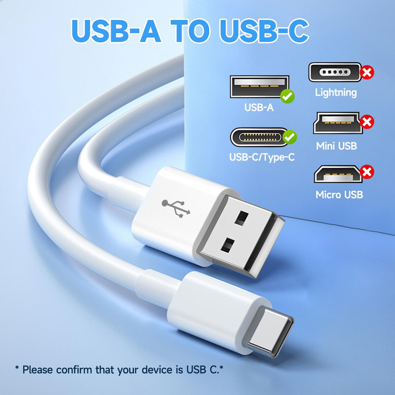 2 Pack 10Ft/3M Long USB C Cable, Durable USB a to USB C Charging and Data Sync C gallery