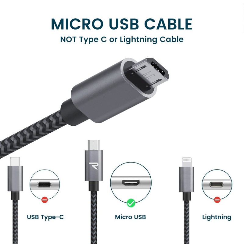 Micro USB Cable,[2 Pack/3.3ft],Rampow QC 3.0 Fast Charging gallery