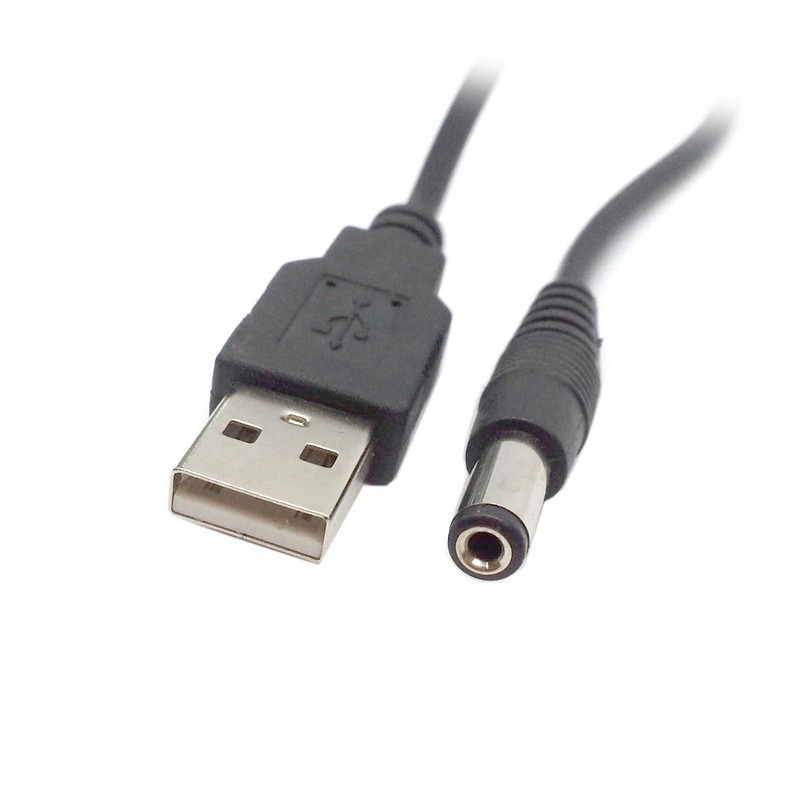 USB 2.0 A Type Male to 5.5 x 2.5mm DC 5V Power Plug Barrel Connector Charge C…