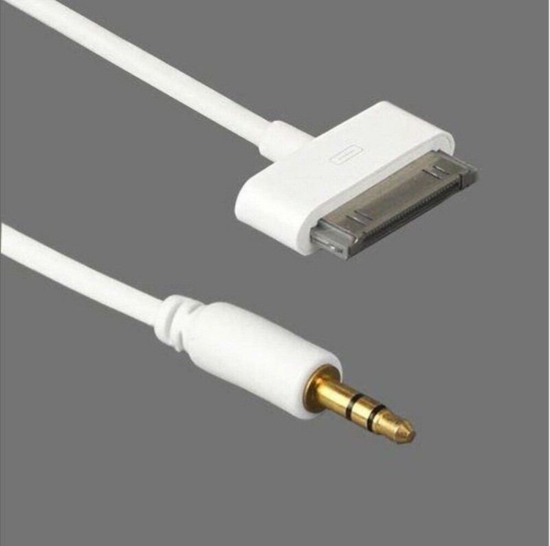 AUX 3.5mm Male To 30-pin Male Adapter Cable for IPod IPhone Ipad Dock 3.3ft