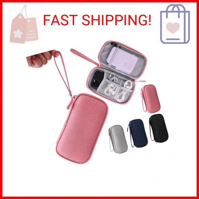 KINMINGZHU Pink Universal Cable Organizer - Electronics Accessories Bag for Char gallery