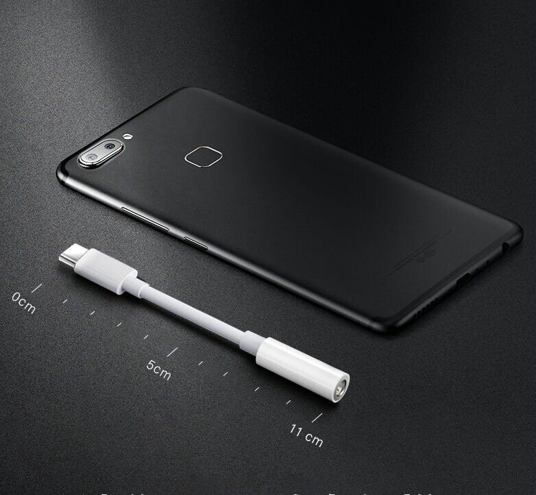 USB-C Type-C to 3.5mm Female AUX Headphone Jack Adapter Cords Universal White gallery