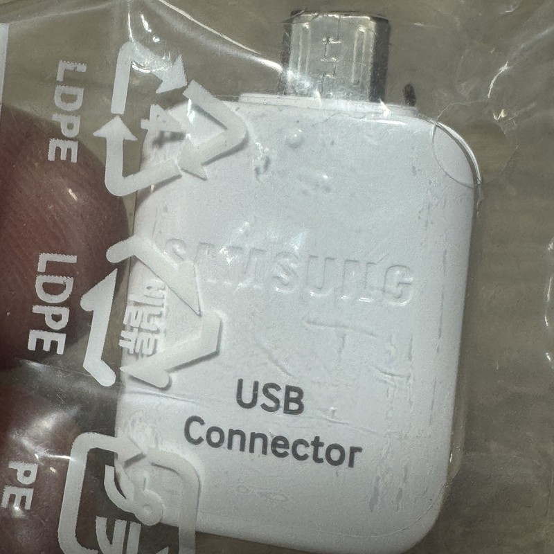 New Samsung GH96-09772A Micro USB to USB White Adapter – Genuine OEM