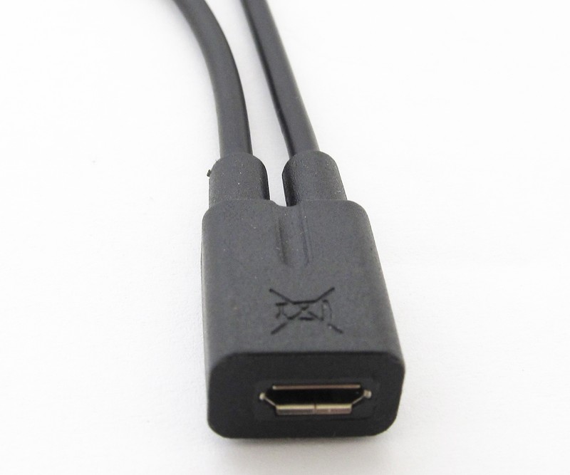 1pc Micro 5pin USB Splitter Adapter Y Cable 1 Female to 2 Male Cable Cord gallery