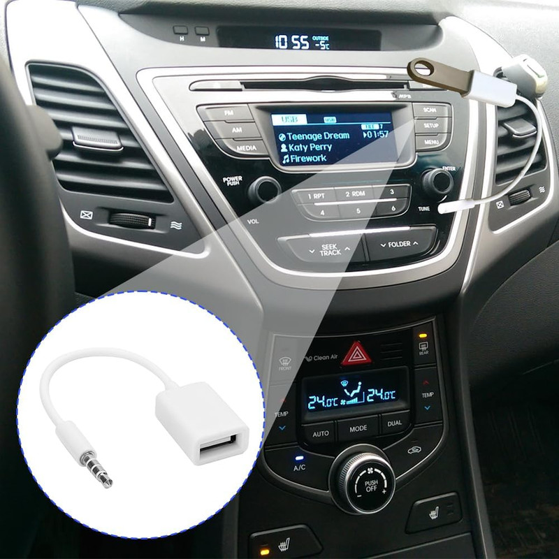 Joyzan USB to Aux Audio Adapter, 3.5Mm Only Used Car Player Male Jack Plug to Fe gallery
