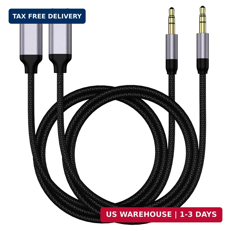 Aux to USB C, 2Pack 3.28ft USB C to 3.5mm Audio Aux Jack Cable，Car Stereo Cord C