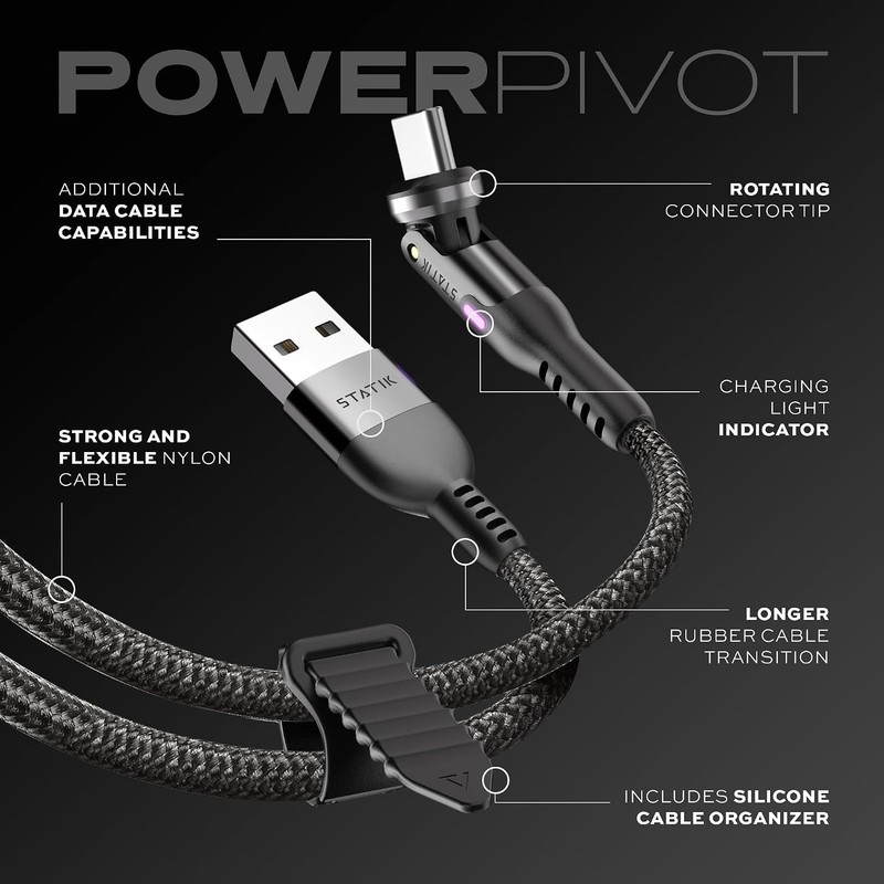 Right Angle USB C Cable 3-Pack by PowerPivot gallery