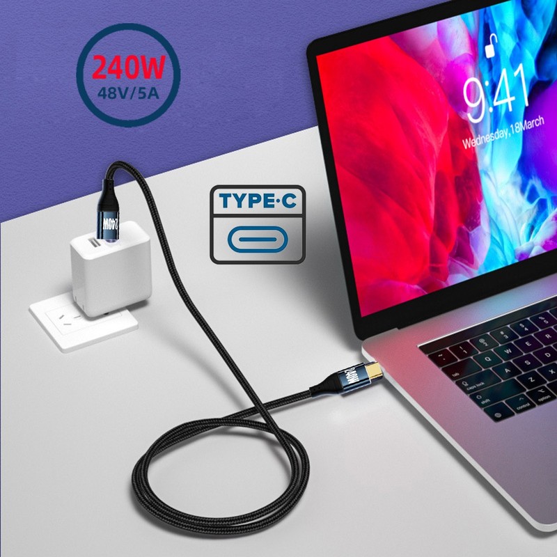 Chenyang USB-C Type-C Cable 480Mbps 48V 5A 240W Compatible with USB2.0 100W gallery