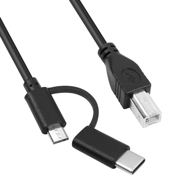 USB B Printer Cable 3.3ft Micro USB/USB C to USB B for Printer Scanner gallery
