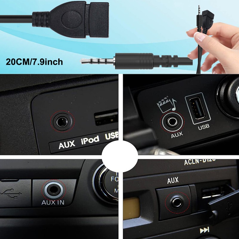 Precision-Made Reliable Easy to Install USB OTG to 3.5mm Premium Car Audio Cable gallery