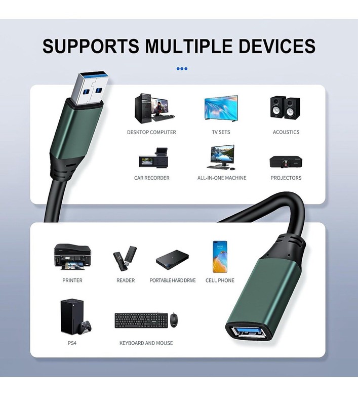65FT USB 3.0 Extension Cable with Extension Chipsets Signal Booster Active gallery
