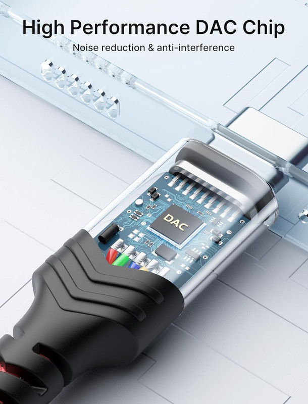 Cable USB C a conector auxiliar de audio de 3,5 mm compatible gallery