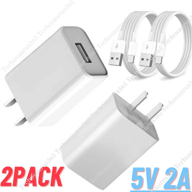 USB Wall Charger Power Adapter Cube Plug For iPhone 8 XS 11 12 14 Charging Cord