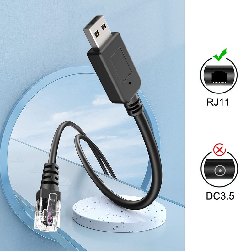 Radar Detector Cord, USB to RJ11 Cable,RJ11 Plug Power Cable,for Escort Unide... gallery