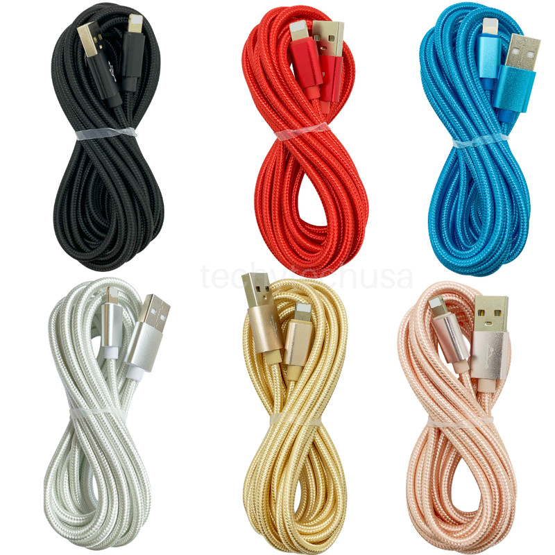 10Ft USB Fast Charge Cable For iPhone 12 11 XR 8 7 6 5 Heavy Duty Charging Cord gallery