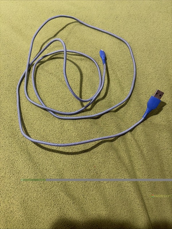 Connect ONN Micro – USB TO USB Cable 6ft Cable Blue Brand New