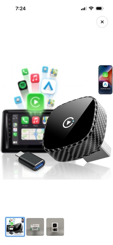 Wireless CarPlay Adapter Black iPhone & Android 3 X Reconnect Speed
