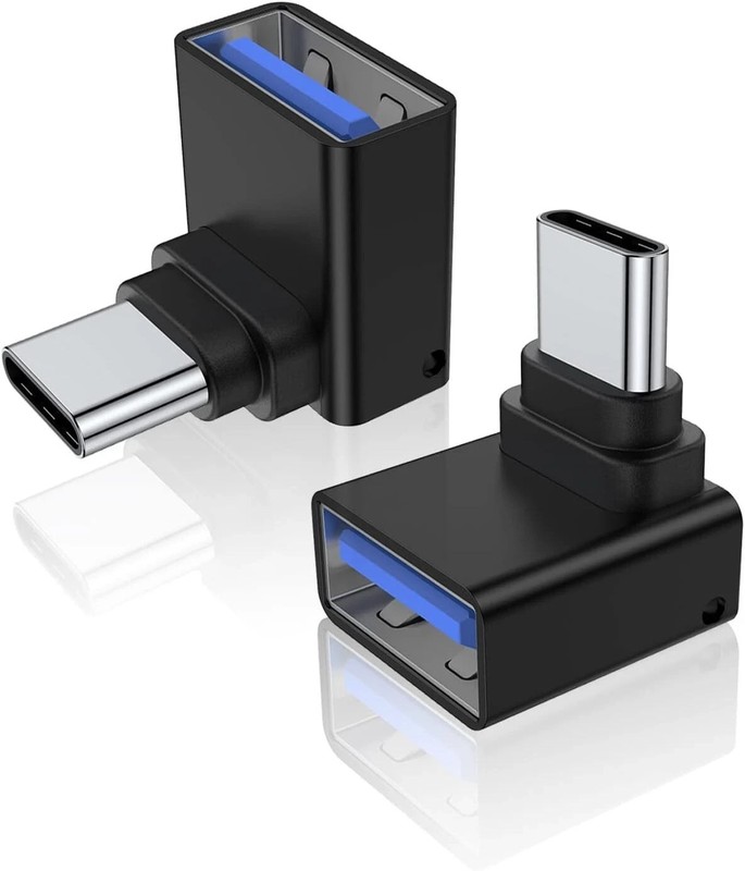 Right Angle USB C to USB 3.0 Adapter 90 Degree Type C Male to USB a 3.0 Female C