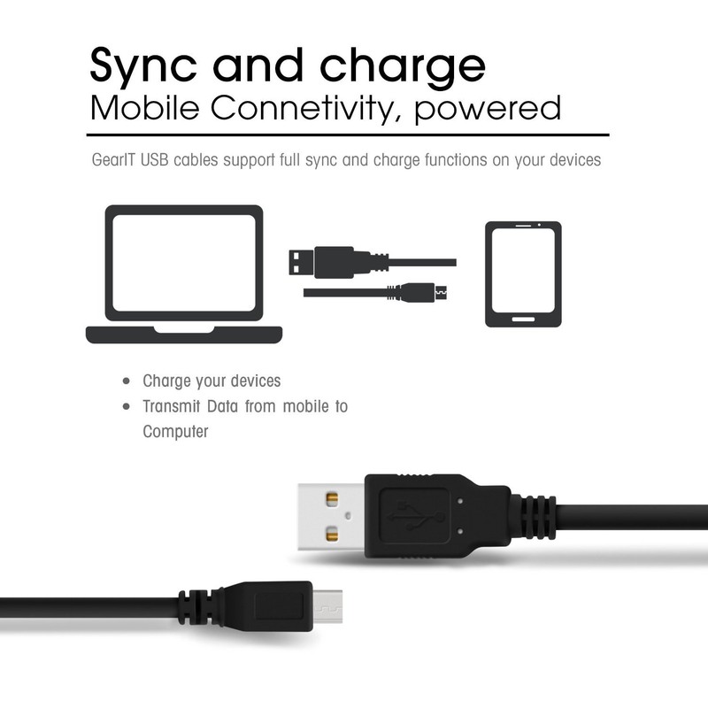 5 X 6FT USB Micro USB Charger Data Sync Cable For Samsung Galaxy Note 4 S2 S3 S4 gallery