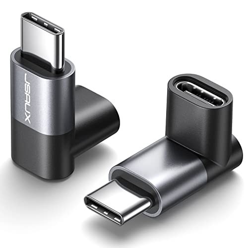 90° USB C to USB C Adapter 2-Pack, 100W 40Gbps Right Angle Type-C for Steam Deck gallery