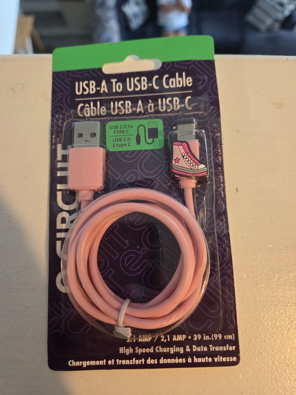 Circuit USB-A to USB-C Cable Pink 39in High Speed Charging Data Transfer