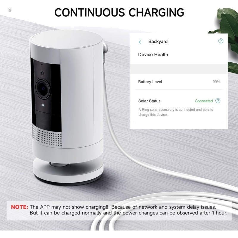 Weatherproof 8m DC Power Adapter for Ring Stick Up Cam – Safe Charging Essential