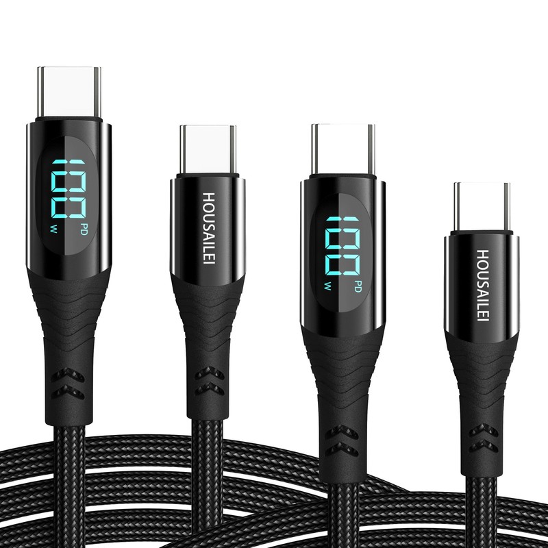 100W/5A 2 Pack 4&6.6 Feet Braided USB to Cable Super Fast Charge -Cord PD Cha…
