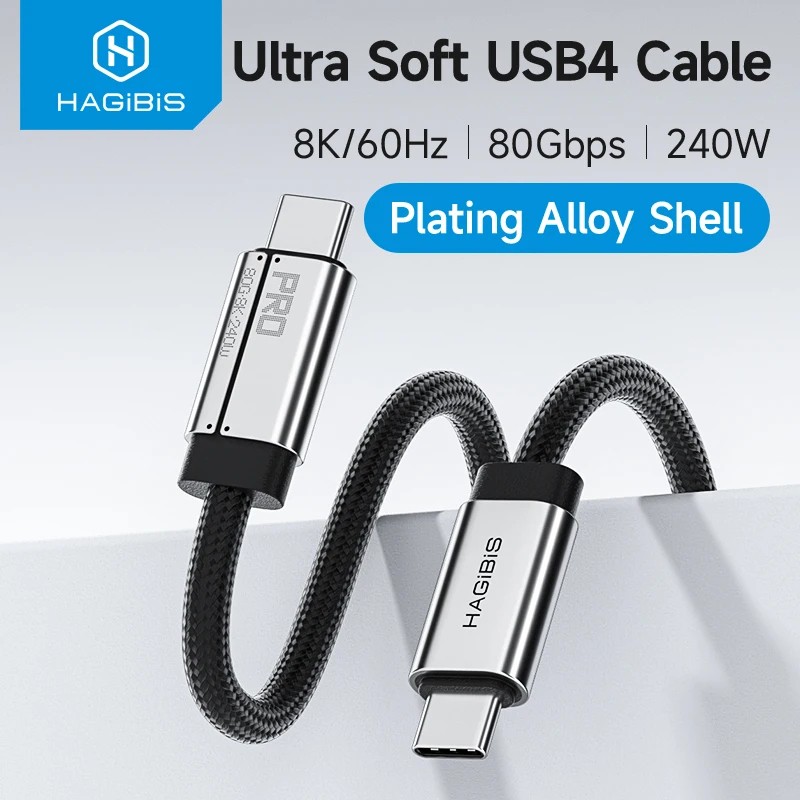 Hagibis USB C to C Cable 80Gbps 240W Fast Charge Thunderbolt 4/5 iPhone 17