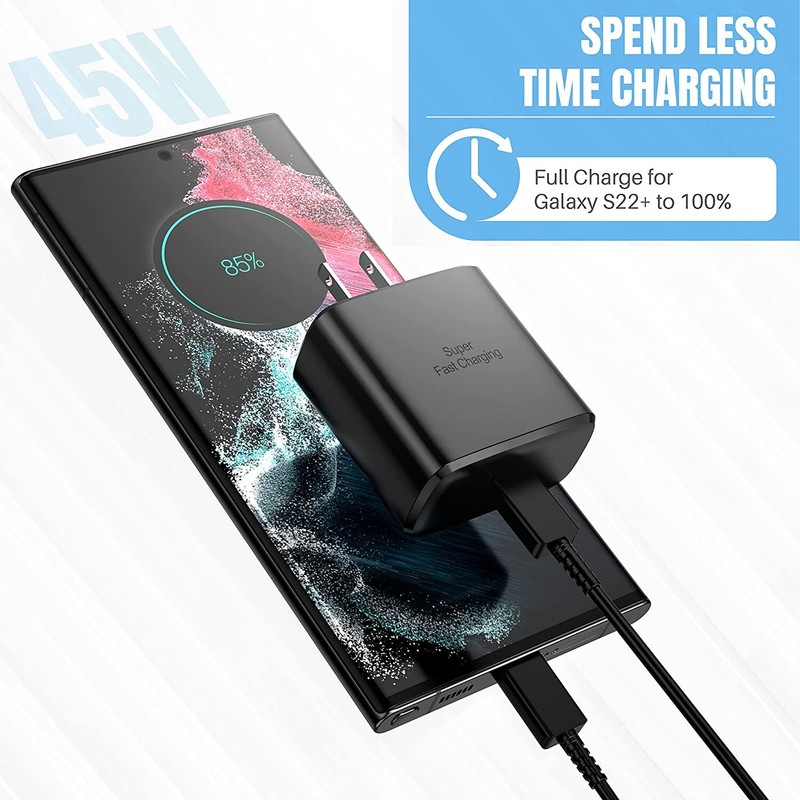 45W USB-C Super Fast Wall Charger Adapter PD Type C TO C Cable For Samsung Lot gallery