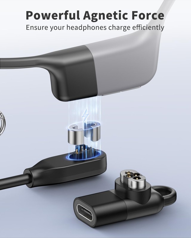 Charging Cable for Shokz OpenSwim with 2 Adapters, Cable Charging Converter f... gallery